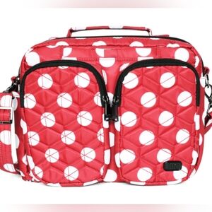 Lug Navigator Crossbody Bag Crimson Large Dot